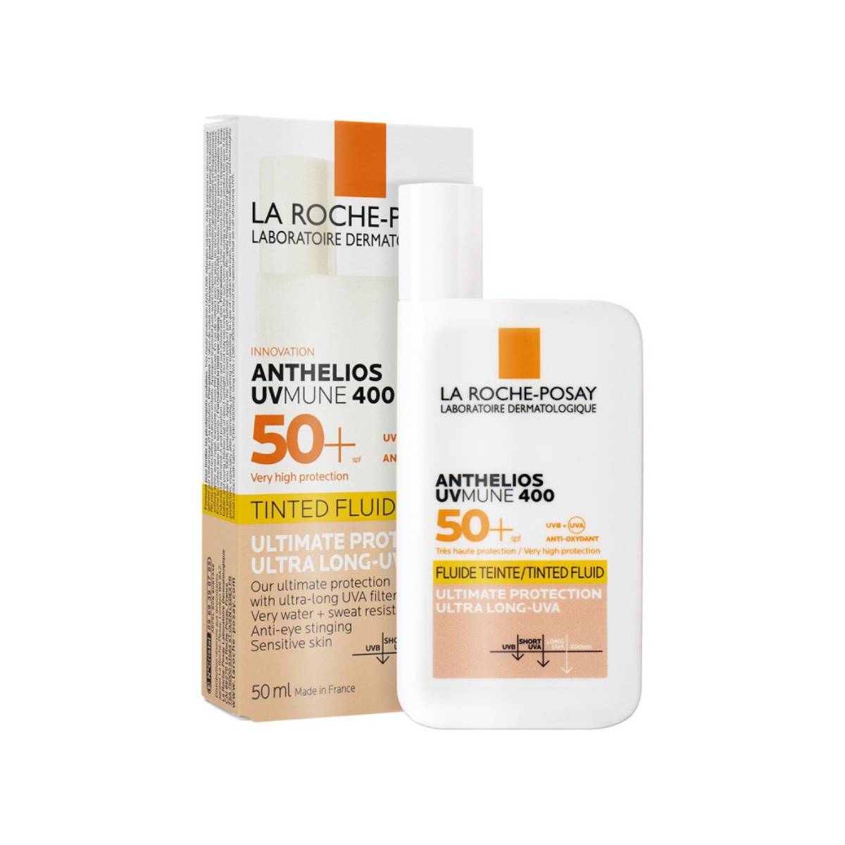 La Roche Posay Anthelios UVmune 400 Tinted Fluid Αντηλιακή Λοσιόν Προσώπου SPF50 με Χρώμα 50ml