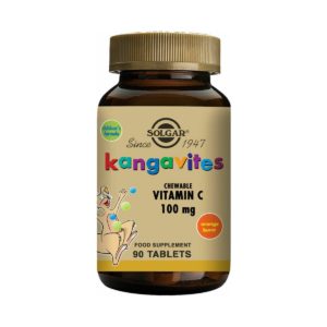 Solgar Kangavites Vitamin C 100mg 90 μασώμενες ταμπλέτες Πορτοκάλι