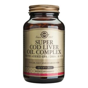 Solgar Super Cod Liver Oil Complex with Added EPADHA, A & D Μουρουνέλαιο 60 μαλακές κάψουλες