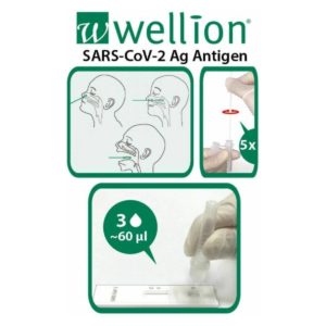 Wellion Vivadiag Pro SARS-Cov-2 Ag Rapid Test Διαγνωστικό Τεστ Ταχείας Ανίχνευσης Αντιγόνων με Δείγμα Σάλιου & Ρινικό 1τμχ