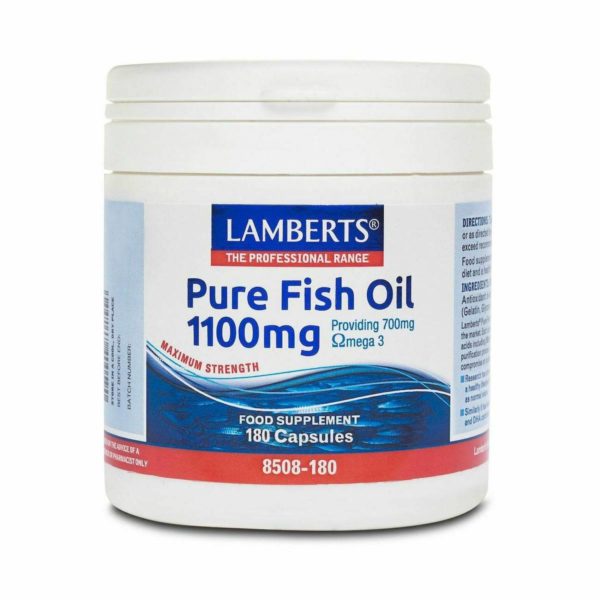 Lamberts Maximum Strength Pure Fish Oil Ιχθυέλαιο 1100mg 180 κάψουλες