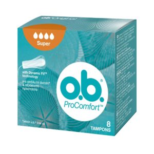 O.B. Ταμπόν ProComfort Curved Grooves για Αυξημένη Ροή 8τμχ