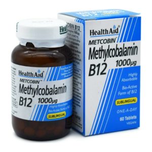 Health Aid B12 1000mg Methylcobalamin Metcobin 60 ταμπλέτες