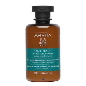 Apivita Oil Balance Peppermint & Propolis Σαμπουάν για Βαθύ Καθαρισμό για Λιπαρά Μαλλιά 250ml