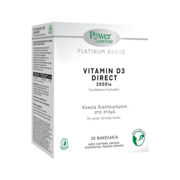 Power Of Nature Platinum Range Vitamin D3 Direct 2000iu 20 φακελίσκοι