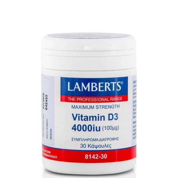 Lamberts Vitamin D3 4000iu 30 κάψουλες