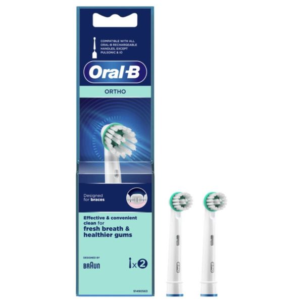 Oral-B Ortho Ανταλλακτικές Κεφαλές για Ηλεκτρική Οδοντόβουρτσα 2τμχ
