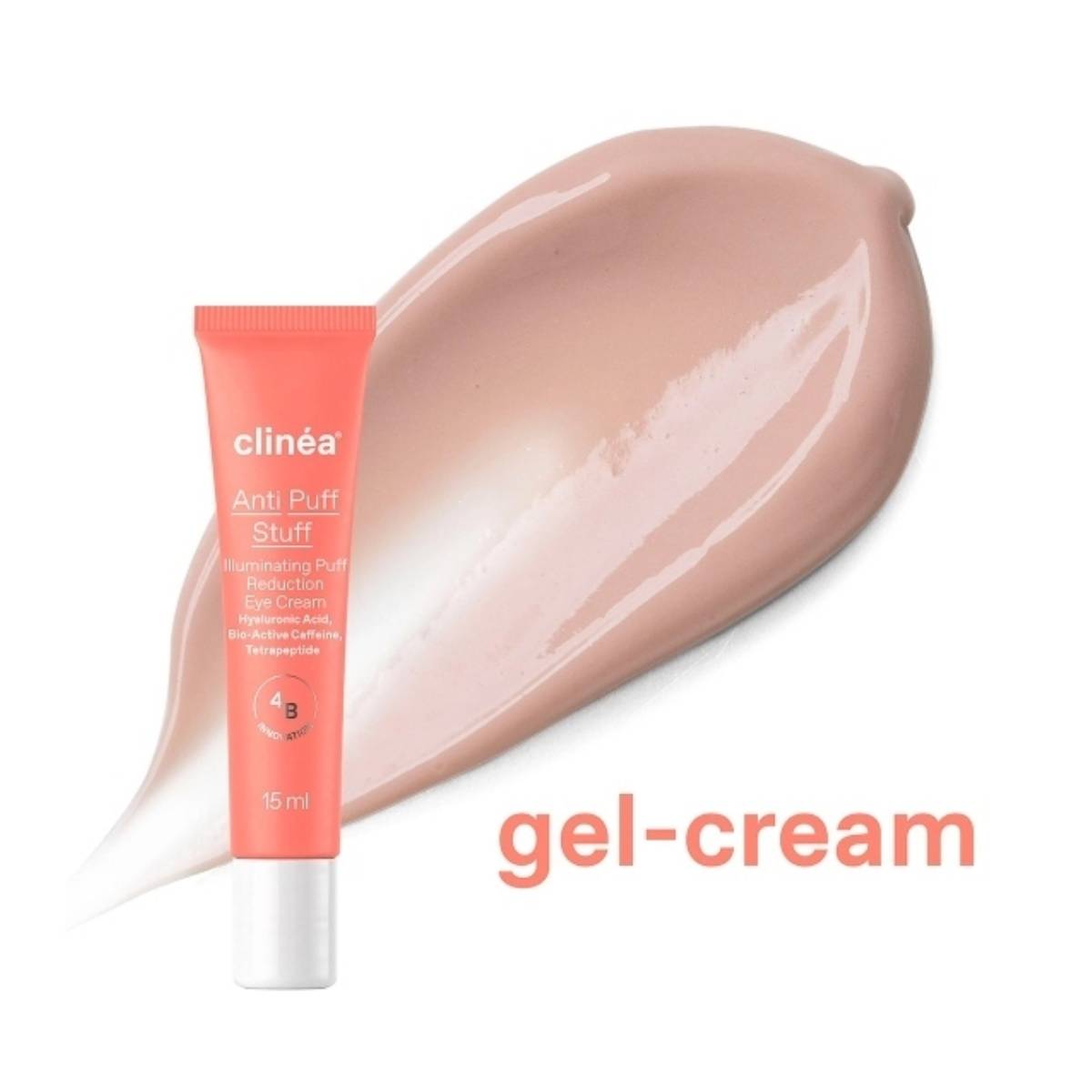Clinea Anti-Puff Stuff Gel-Κρέμα Ματιών για Λάμψη με Υαλουρονικό Οξύ 15ml