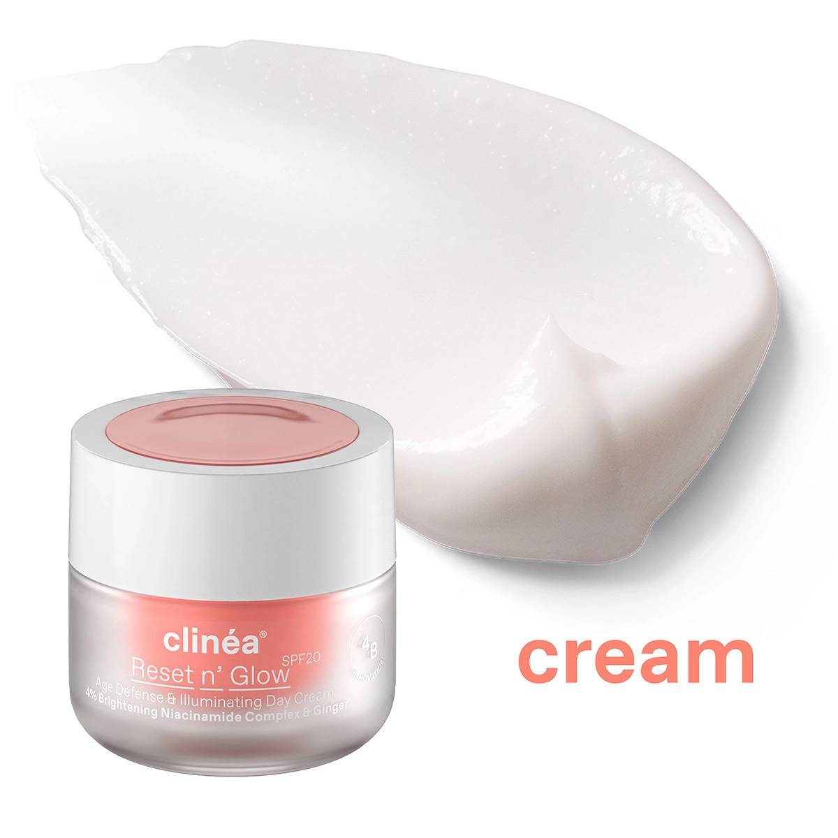 Clinea Reset n' Glow Κρέμα Προσώπου Ημέρας με SPF20 για Αντιγήρανση & Λάμψη 50ml