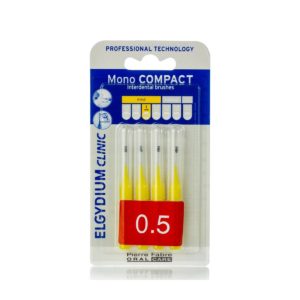 Elgydium Clinic Mono Compact Μεσοδόντια Βουρτσάκια 0.5mm Κίτρινα 4τμχ