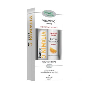 Power of Nature Πακέτο Προσφοράς Vitamin C 1000mg, 20 Effer.tabs & Ultra Vitamin C 500mg, 20 Effer.tabs