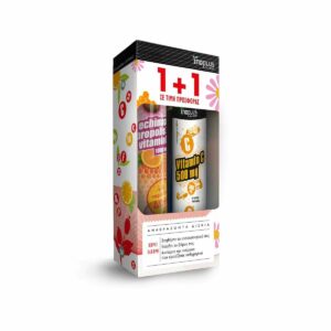 Ino Plus Echinacea Propolis Vitamin C 1000mg Πορτοκάλι 24 αναβράζοντα δισκία & Vitamin C 500mg 20 αναβράζοντα δισκία