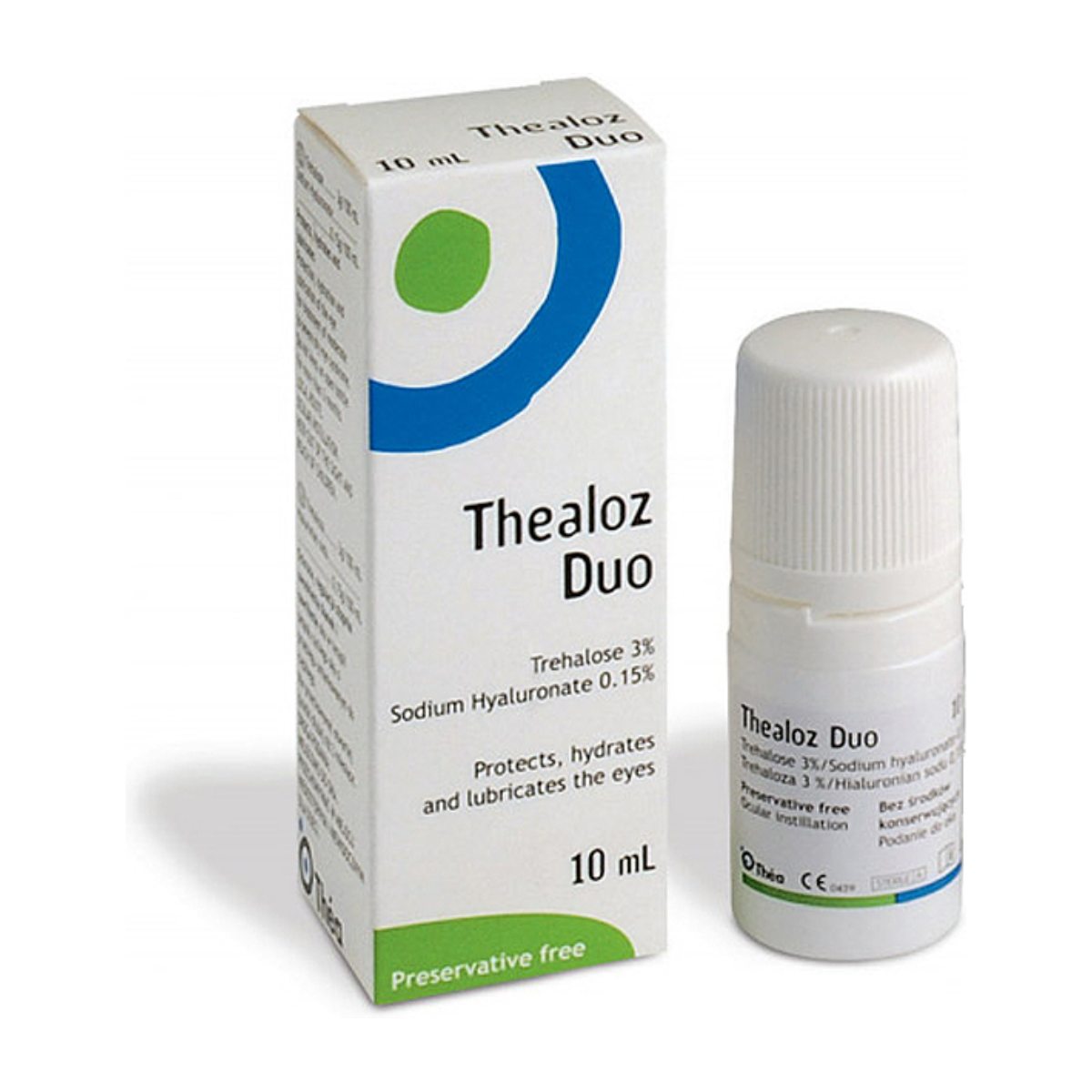 Thea Pharma Hellas Thealoz Duo Relief Οφθαλμικές Σταγόνες με Υαλουρονικό Οξύ για Ξηροφθαλμία 10ml