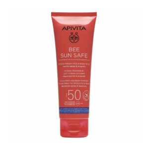 Apivita Bee Sun Safe Hydra Fresh Face & Body Milk Travel Size Ενυδατικό Αναζωογονητικό Γαλάκτωμα για Πρόσωπο & Σώμα Spf 50, 100ml