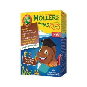 Moller's Omega 3 Ιχθυέλαιο Κατάλληλο για Παιδιά 36 ζελεδάκια Cola