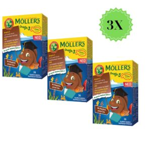 Moller’s Omega 3 Ιχθυέλαιο Κατάλληλο για Παιδιά 36 ζελεδάκια Cola(3x-Τμχ)
