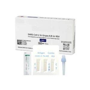 SARS-COV-19 & Influenza AB & RSV Antigen Combo 1τμχ Αυτοδιαγνωστικό Τεστ Ταχείας Ανίχνευσης Αντιγόνων Covid-19 & Γρίπης & Αναπνευστικός συγκυτιακός ιός