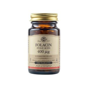 Solgar Folacin (Folic Acid) 400μg Συμπλήρωμα Διατροφής Φυλλικού Οξέος, 100tabs