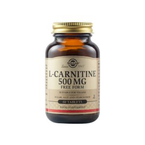 Solgar L-Carnitine 500mg Συμπλήρωμα Διατροφής Καρνιτίνης για Αύξηση Ενέργειας, Αντοχής & Ενίσχυση του Μεταβολισμού - Ιδανικό για Αθλητές, 60tabs