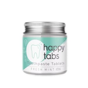 Happy Tabs οδοντόκρεμα σε ταμπλέτες Fresh Mint χωρίς φθόριο 80 tabs