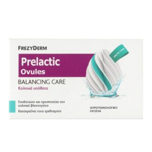 Frezyderm Prelactic Ovules Balancing Care Κολπικά Υπόθετα για Ενυδάτωση & Προστασία του Κολπικού Βλεννογόνου, 10τεμ