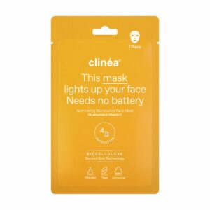 Clinea Illuminating Biocellulose Face Mask Μάσκα Προσώπου για Λάμψη, 1τεμ