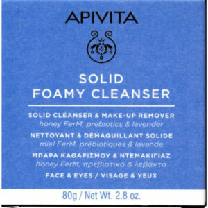 Apivita Solid Foamy Μπάρα Σαπουνιού Καθαρισμού Προσώπου & Ματιών 80gr