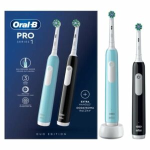 Oral-B Pro Series 1 Duo Ηλεκτρική Οδοντόβουρτσα με Αισθητήρα Πίεσης 2 τμχ