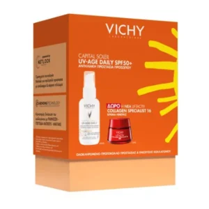 Vichy Capital Soleil Promo UV-Age Daily Αντηλιακό Προσώπου SPF50+, 40ml & Δώρο Liftactiv Collagen Specialist 16 Κρέμα Ημέρας, 15ml