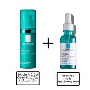 La Roche Posay Effaclar A.Z. Gel Cream Κατά Των Ατελειών 40ml & La Roche Posay Effaclar Ultra Concentrated Serum Ορός Για Μικτά Λιπαρά Δέρματα Με Τάση Ακμής 30ml