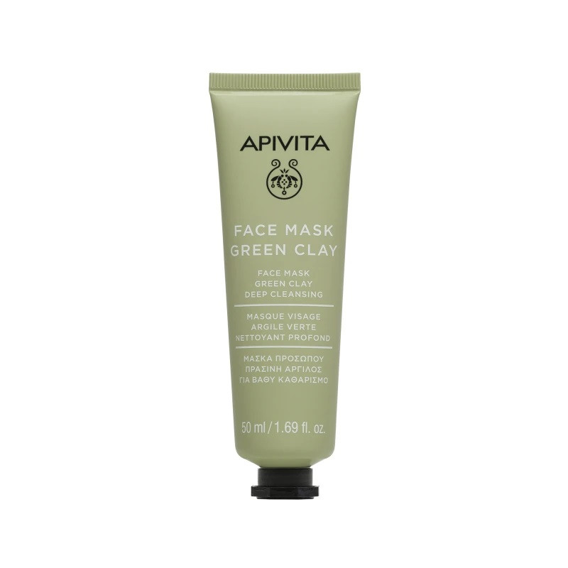 Apivita Green Clay Μάσκα Προσώπου για Καθαρισμό με Άργιλο 50ml
