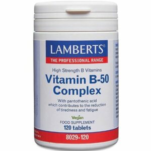 Lamberts Vitamin B 50 Complex Βιταμίνη για Ενέργεια, τα Μαλλιά & τo Δέρμα 50mg 120 ταμπλέτες