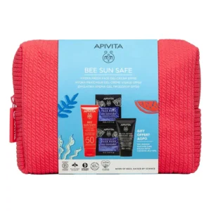 Apivita Promo Bee Sun Safe Hydra Face Gel Cream SPF50+, 50ml & Black Cleansing Gel 50ml & Face Mask Sea Lavender