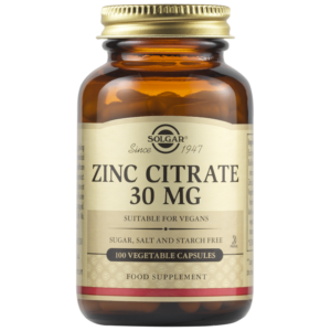Solgar Zinc Citrate 30mg 100 Κάψουλες