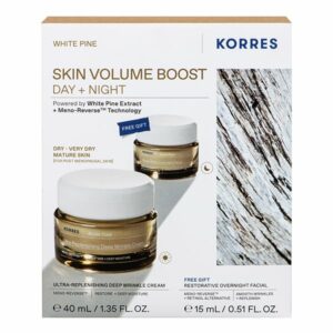 Korres Promo White Pine Λευκή Πεύκη Ultra Replenishing Deep Wrinkle Κρέμα Ημέρας για ξηρές επιδερμίδες για Αναπλήρωση Όγκου, 40ml & Δώρο Restorative Overnight Facial Κρέμα Νύχτας, 15ml, 1σετ