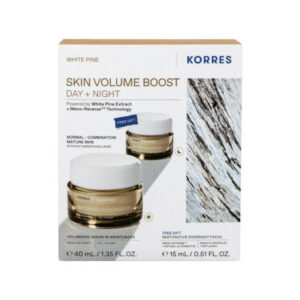 Korres White Pine Λευκή Πεύκη Skin Volume Boost Promo Set για κανονικές μικτές επιδερμίδες, Κρέμα Ημέρας Λευκή Πεύκη για Αναπλήρωση Όγκου 40ml & ΔΩΡΟ Κρέμα Νύχτας Λευκή Πεύκη 15ml