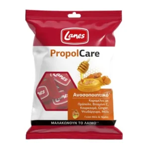 Lanes PropolCare Καραμέλες για το Λαιμό με Γεύση Μέλι & Λεμόνι, 54gr