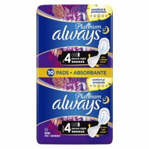 Always Platinum Secure Night Σερβιέτες με Φτερά (Μέγεθος 4)