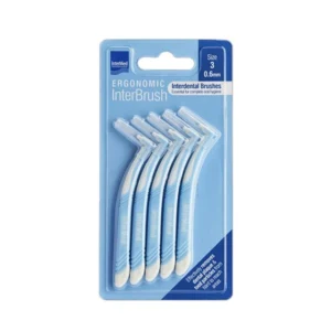 Intermed Ergonomic Interbrush Μεσοδόντια Βουρτσάκια με Λαβή 0,6mm Μπλε 5τμχ, size 3