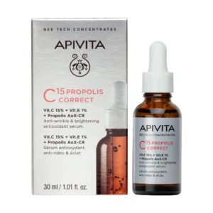 Apivita C15 Propolis Correct Αντιγηραντικό Serum Προσώπου με Βιταμίνη C & Βιταμίνη E για Αποτοξίνωση & Λάμψη 30ml