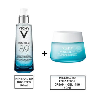Vichy Mineral 89 24ωρο Gel Προσώπου με Υαλουρονικό Οξύ για Ενυδάτωση 50ml & Vichy Mineral 89 Κρέμα - Gel Ενυδάτωσης 48H, 50ml