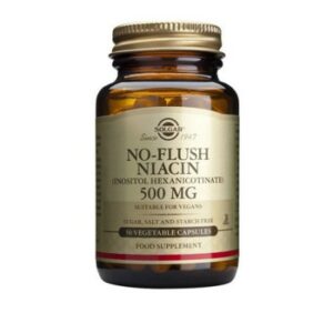Solgar No-Flush Niacin 500mg Ειδικό Συμπλήρωμα Διατροφής 50 φυτικές κάψουλες