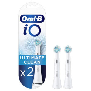 Oral-B iO Ultimate Clean Ανταλλακτικές Κεφαλές για Ηλεκτρική Οδοντόβουρτσα White 2τμχ