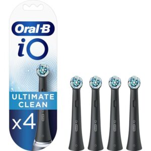 Oral-B iO Ultimate Clean Ανταλλακτικές Κεφαλές για Ηλεκτρική Οδοντόβουρτσα Black 4τμχ