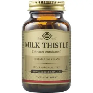 Solgar Milk Thistle Συμπλήρωμα Διατροφής Γαϊδουράγκαθου για Ενδυνάμωση & Προστασία του Ήπατος, 100veg.caps