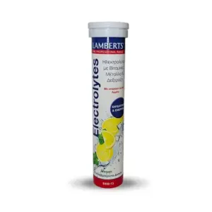 Lamberts Electrolytes με Βιταμίνες, Μέταλλα & Δεξτρόζη Λεμόνι 13 αναβράζοντα δισκία